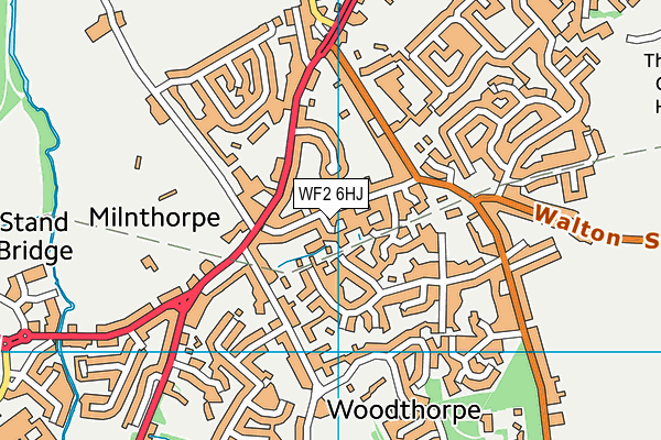 WF2 6HJ map - OS VectorMap District (Ordnance Survey)