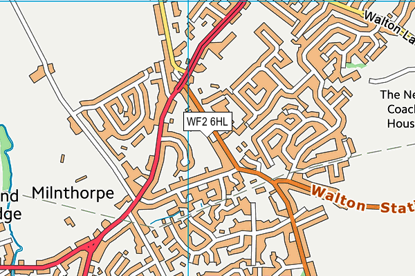 WF2 6HL map - OS VectorMap District (Ordnance Survey)