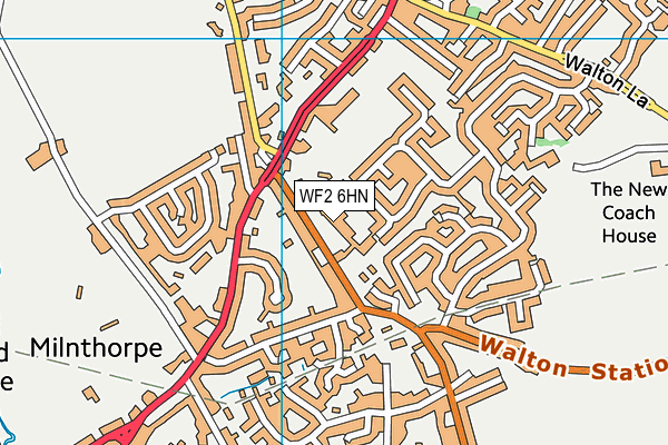 WF2 6HN map - OS VectorMap District (Ordnance Survey)