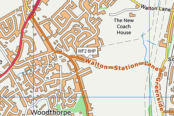 WF2 6HP map - OS VectorMap District (Ordnance Survey)