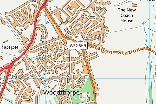 WF2 6HR map - OS VectorMap District (Ordnance Survey)