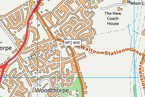 WF2 6HS map - OS VectorMap District (Ordnance Survey)