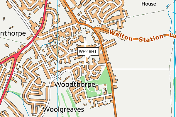 WF2 6HT map - OS VectorMap District (Ordnance Survey)