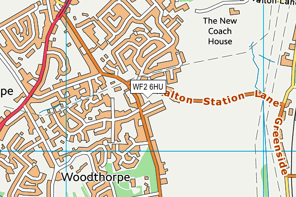 WF2 6HU map - OS VectorMap District (Ordnance Survey)