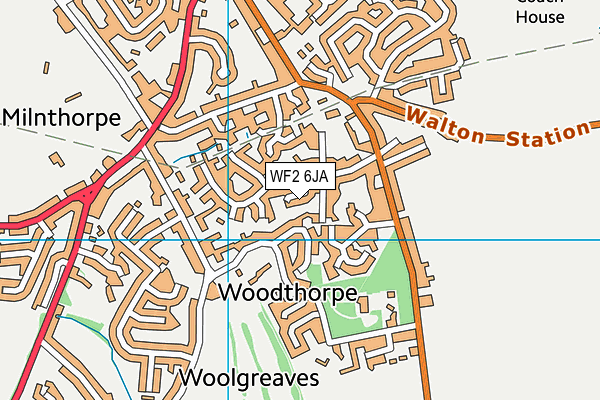 WF2 6JA map - OS VectorMap District (Ordnance Survey)