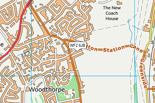 WF2 6JB map - OS VectorMap District (Ordnance Survey)