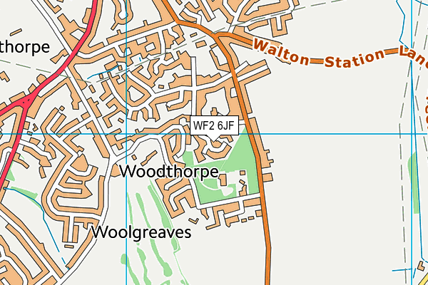 WF2 6JF map - OS VectorMap District (Ordnance Survey)