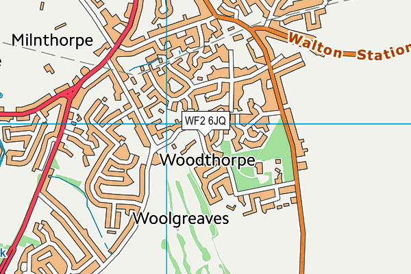 WF2 6JQ map - OS VectorMap District (Ordnance Survey)
