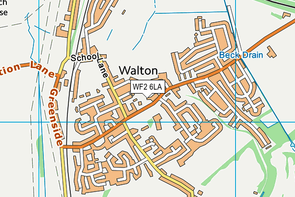 WF2 6LA map - OS VectorMap District (Ordnance Survey)