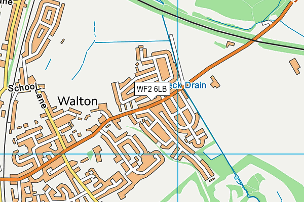 WF2 6LB map - OS VectorMap District (Ordnance Survey)