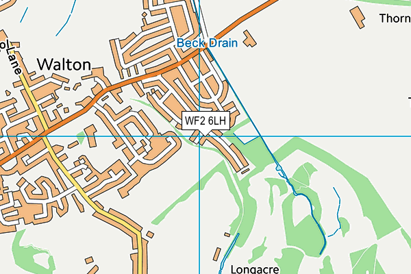 WF2 6LH map - OS VectorMap District (Ordnance Survey)