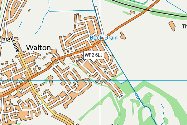 WF2 6LJ map - OS VectorMap District (Ordnance Survey)