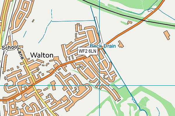 WF2 6LN map - OS VectorMap District (Ordnance Survey)