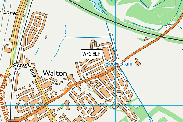 WF2 6LP map - OS VectorMap District (Ordnance Survey)