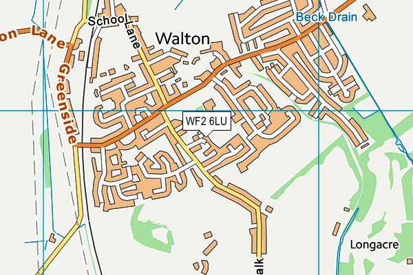 WF2 6LU map - OS VectorMap District (Ordnance Survey)