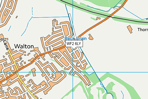 WF2 6LY map - OS VectorMap District (Ordnance Survey)