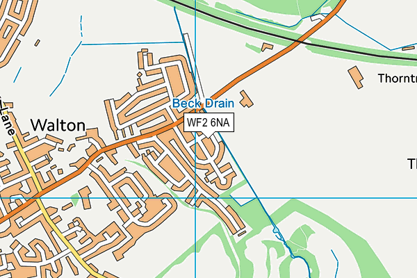 WF2 6NA map - OS VectorMap District (Ordnance Survey)