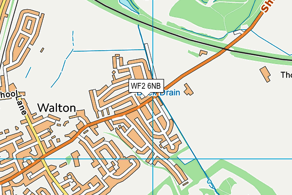 WF2 6NB map - OS VectorMap District (Ordnance Survey)