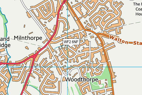 WF2 6NF map - OS VectorMap District (Ordnance Survey)