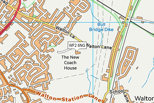 WF2 6NG map - OS VectorMap District (Ordnance Survey)