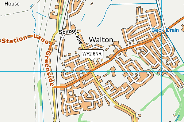 WF2 6NR map - OS VectorMap District (Ordnance Survey)