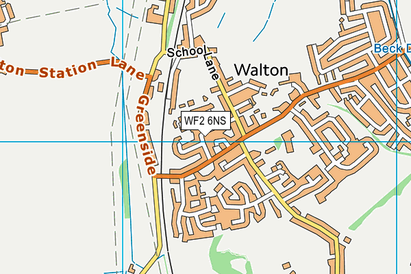 WF2 6NS map - OS VectorMap District (Ordnance Survey)