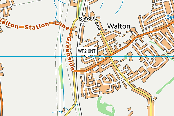 WF2 6NT map - OS VectorMap District (Ordnance Survey)