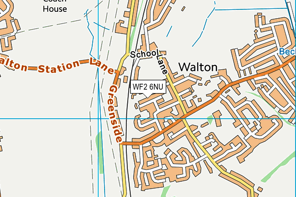 WF2 6NU map - OS VectorMap District (Ordnance Survey)