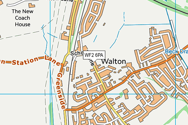 Walton Jubilee Field map (WF2 6PA) - OS VectorMap District (Ordnance Survey)