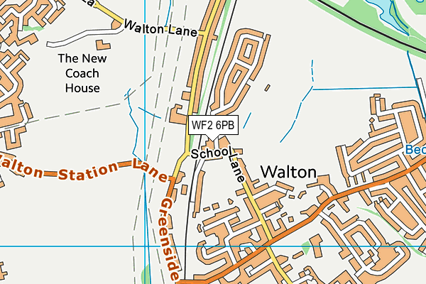 WF2 6PB map - OS VectorMap District (Ordnance Survey)