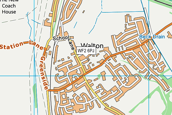 WF2 6PJ map - OS VectorMap District (Ordnance Survey)