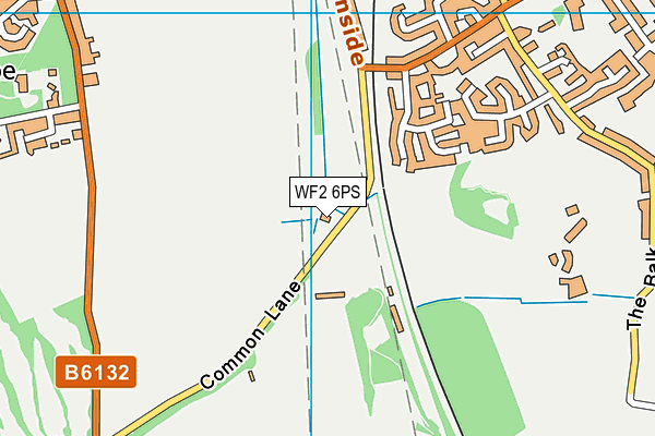 WF2 6PS map - OS VectorMap District (Ordnance Survey)