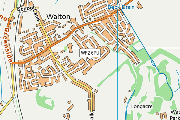 WF2 6PU map - OS VectorMap District (Ordnance Survey)
