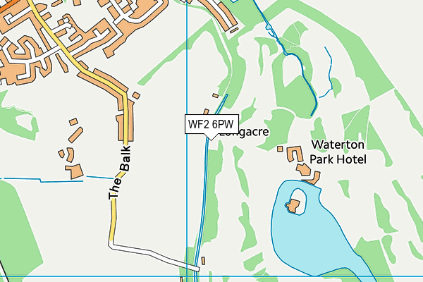 WF2 6PW map - OS VectorMap District (Ordnance Survey)