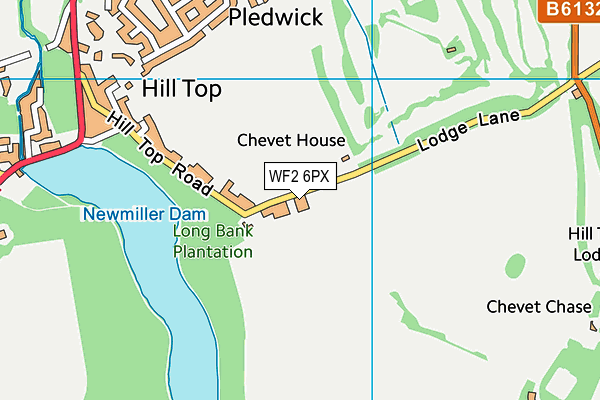 WF2 6PX map - OS VectorMap District (Ordnance Survey)