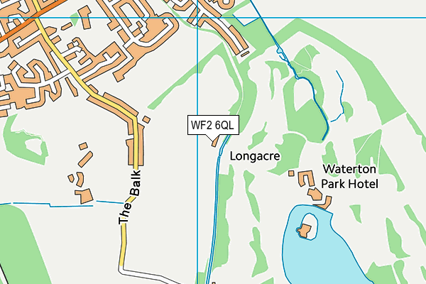 Waterton Park Golf Club map (WF2 6QL) - OS VectorMap District (Ordnance Survey)