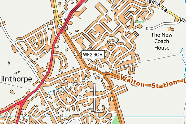 WF2 6QR map - OS VectorMap District (Ordnance Survey)