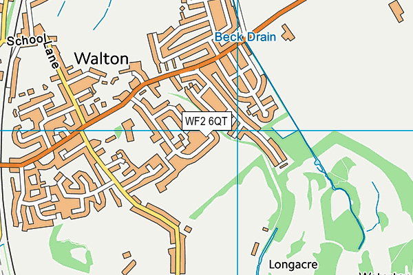 WF2 6QT map - OS VectorMap District (Ordnance Survey)