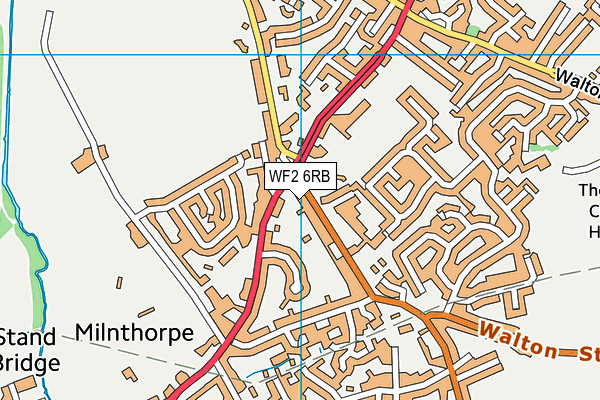 WF2 6RB map - OS VectorMap District (Ordnance Survey)