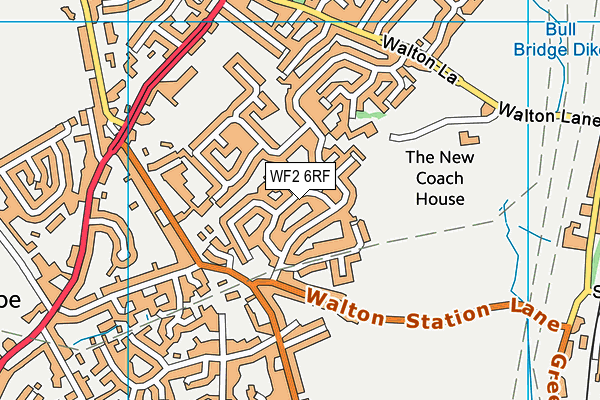 WF2 6RF map - OS VectorMap District (Ordnance Survey)