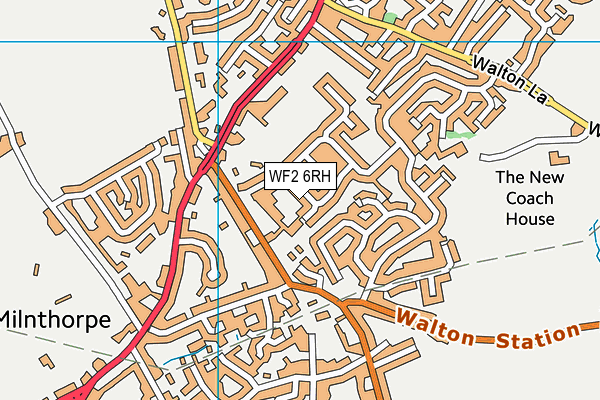 WF2 6RH map - OS VectorMap District (Ordnance Survey)