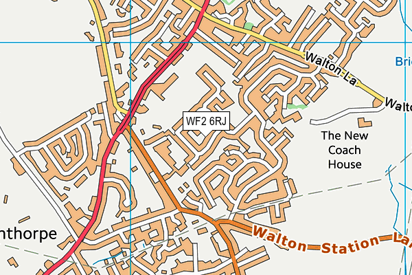 WF2 6RJ map - OS VectorMap District (Ordnance Survey)