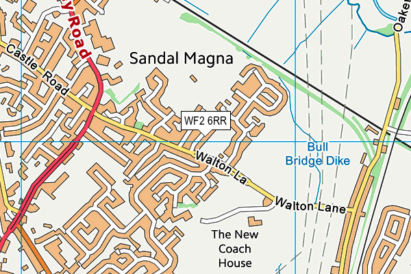 WF2 6RR map - OS VectorMap District (Ordnance Survey)