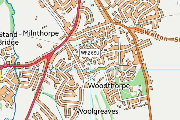 WF2 6SU map - OS VectorMap District (Ordnance Survey)