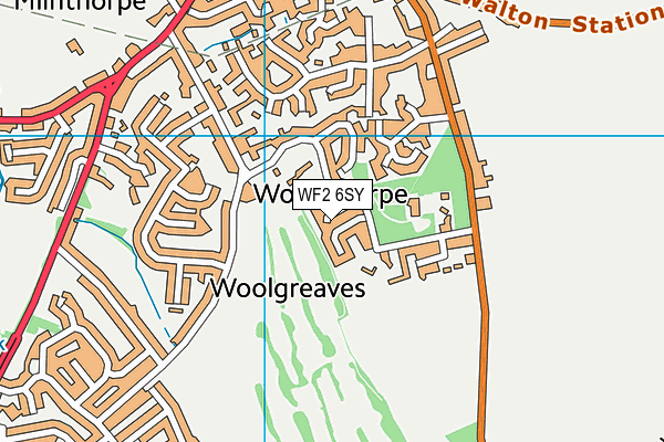 WF2 6SY map - OS VectorMap District (Ordnance Survey)