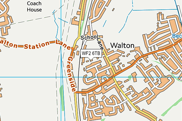 WF2 6TB map - OS VectorMap District (Ordnance Survey)