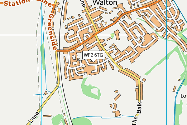 WF2 6TG map - OS VectorMap District (Ordnance Survey)