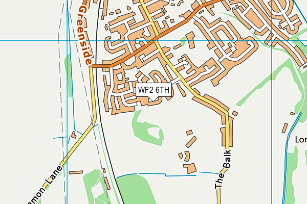 WF2 6TH map - OS VectorMap District (Ordnance Survey)