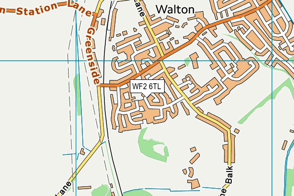 WF2 6TL map - OS VectorMap District (Ordnance Survey)