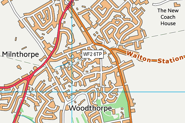 WF2 6TP map - OS VectorMap District (Ordnance Survey)